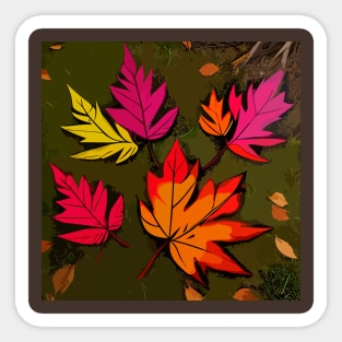 Falling leaves Sticker